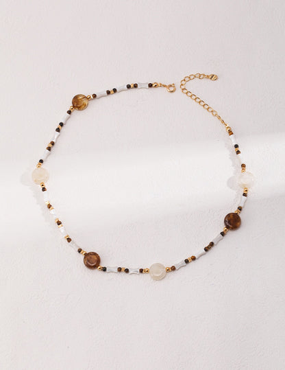 Golden Gaze Pearl Choker