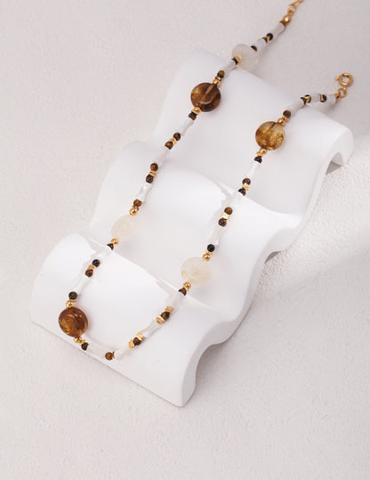 Golden Gaze Pearl Choker